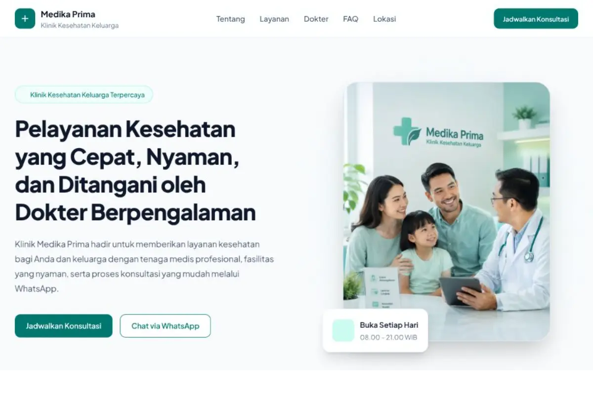 Landing Page Klinik Medika Prima